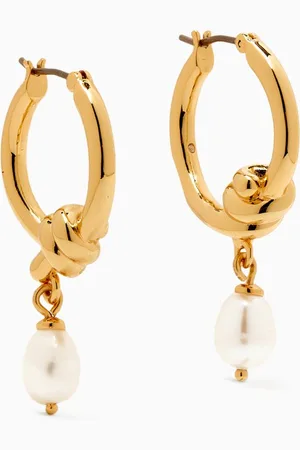 Kate Spade Small Pearl Drop Earrings in Gold-tone Brass