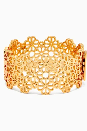 Kate Spade Floral Bangle in -tone Brass