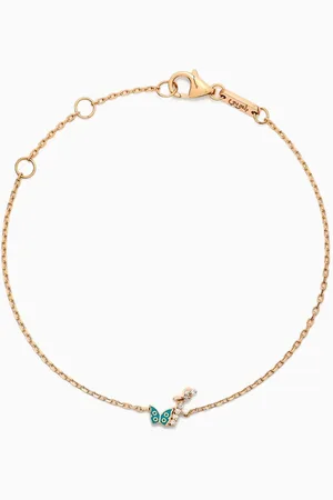 BIL ARABI Tiny Bling Arabic Letter "Alef" Diamond Bracelet in 18kt Gold