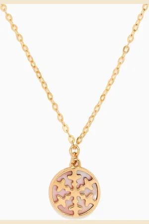 Damas Christmas Snowflake Pendant Necklace in 18kt Gold