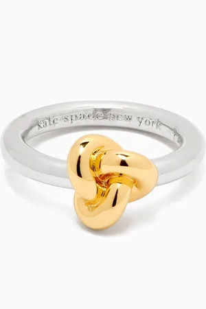 Kate Spade Double Knot Ring in Two-tone Brass