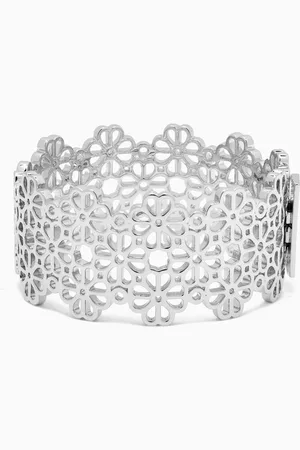 Kate Spade Wide Floral Bangle in -tone Brass