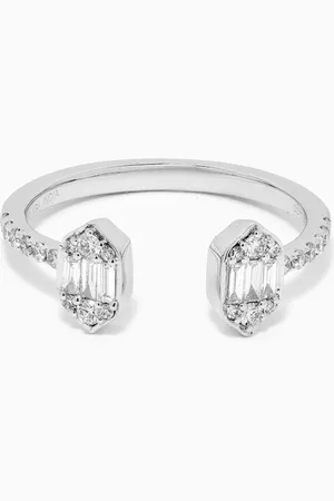 Damas Palace Baguette Diamond Open Ring in 18kt Gold