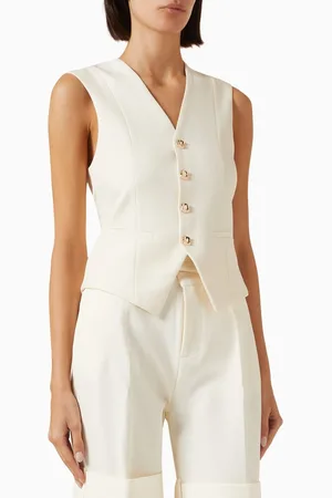 Manière de voir Pleated Waistcoat in Linen