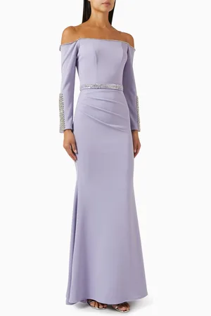 AC Off-shoulder Embellished Gown