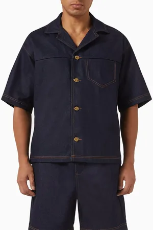 Manière de voir Boxy Shirt in Cotton-denim