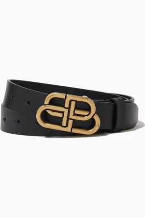 Balenciaga BB Thin Belt in Smooth Calfskin