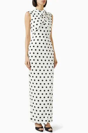 ET OCHS Celeste Polka-dot Gown in Recycled Polyester Blend