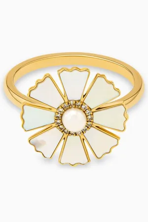 Damas Farfasha Sunkiss Pearl & Diamond Ring in 18kt Gold