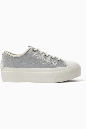 Jimmy Choo Palma Maxi Sneakers in Metallic Canvas