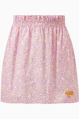 Fendi Printed Logo Skirt in Cotton