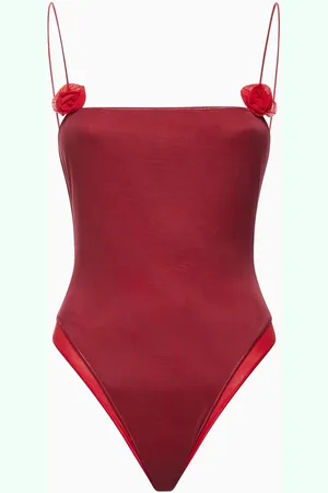 Oseree Rose Maillot Swimsuit in Lurex