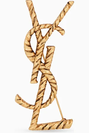 Saint Laurent Cassandre Brooch in Brass