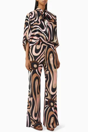 Puccini Scarf-neck Jumpsuit in Viscose Blend
