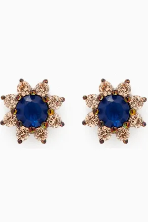 The Jewels Jar Bluestar Stud Earrings in Sterling