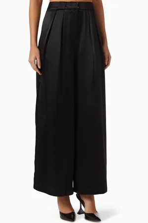 AEXAE Wide-leg Pants in Silk-satin