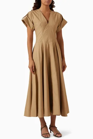 12 STOREEZ Maxi Dress in Cotton Poplin