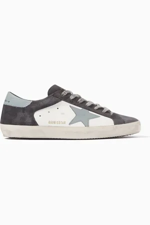 Golden Goose Super-Star Double Quarter Sneakers in Leather & Suede