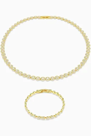 Swarovski Una Angelic Bracelet & Necklace Set in -plated Metal