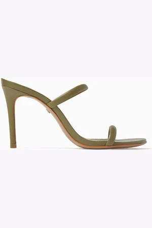 Schutz Strappy 100 Mule Sandals in Nappa Leather