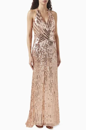 Mac Duggal Sequin-embellished Cut-out Gown