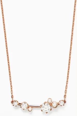 Swarovski Constella Bar Necklace in Rose Gold-plated Metal