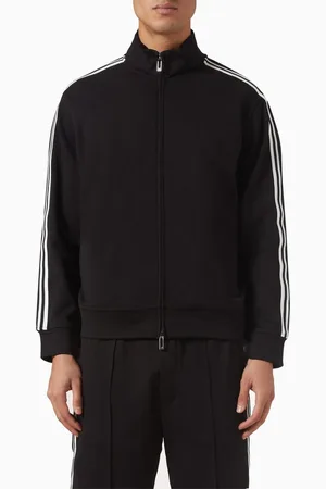 Emporio Armani Logo Tape Track Jacket in Jersey
