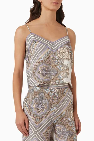 VERONICA BEARD Millon Printed Tank Top in Silk