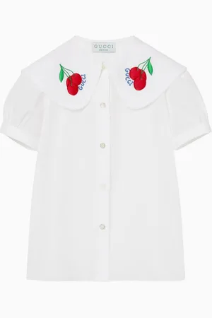 Gucci Cherry-embroidered Shirt in Cotton