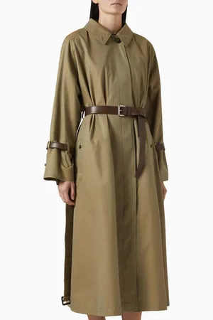 Prada Belted Trench Coat in Cotton Twill