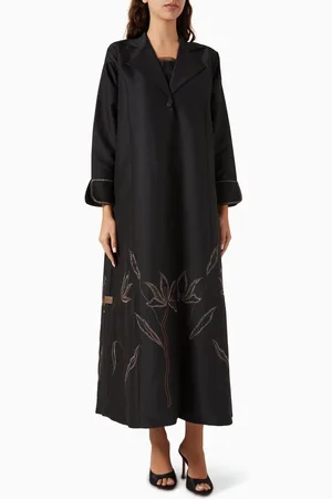 Rauaa official Floral Thread-embroidered Abaya