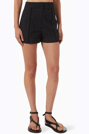 VERONICA BEARD Fabian Eyelet Shorts in Cotton