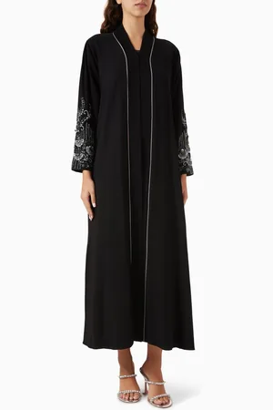 Rauaa official Thread & Bead-embellished Abaya