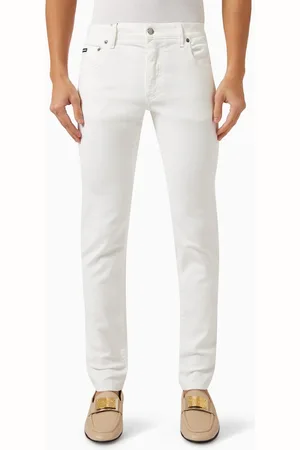 Dolce & Gabbana Metal Logo Jeans in Stretch-denim