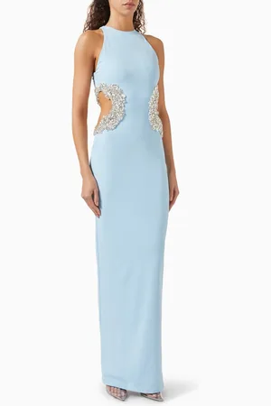 Bronx and Banco Camila Rhinestone Cut-out Dress