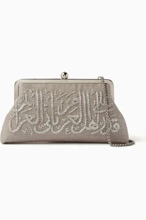 SARAH’S BAG Calligraphy Classic Clutch in Canvas