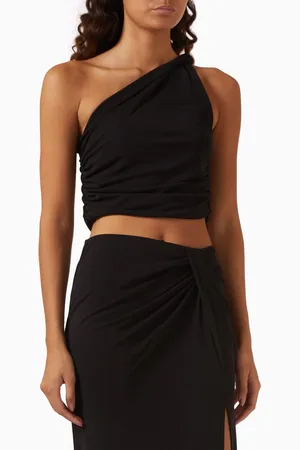 12 STOREEZ One-shoulder Top in Crepe