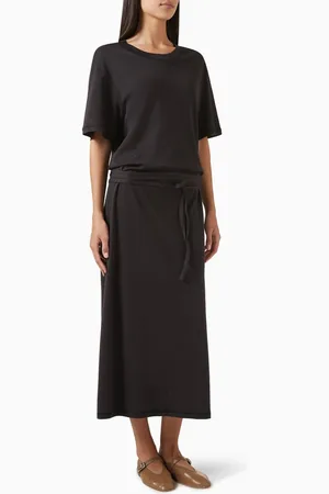 LEMAIRE Belted T-shirt Maxi Dress in Cotton