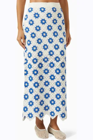 Y.A.S Yasbalis Crochet Skirt in Cotton Blend