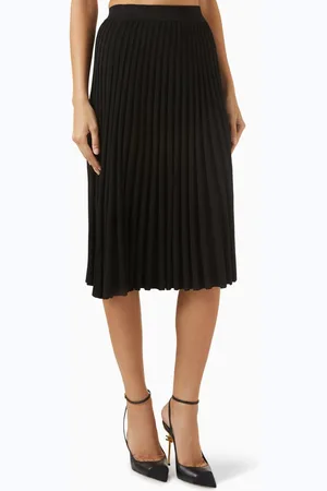 Elisabetta Franchi Pleated Midi Skirt in Viscose