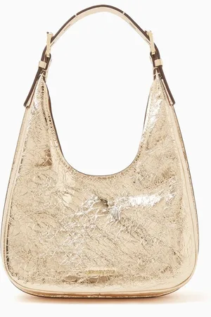 Michael Kors Small Nolita Crackled Hobo Shoulder Bag in Leather