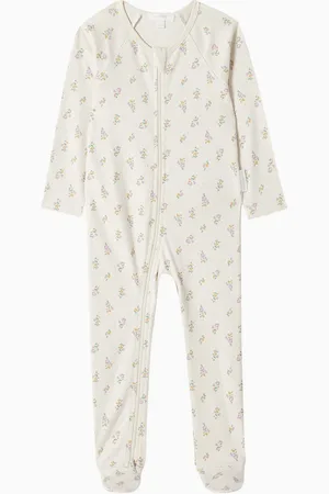 Purebaby Printed Zip-up Sleepsuit in Organic Cotton