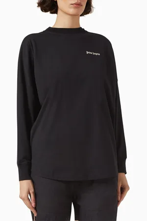 Palm Angels Logo-embroidered T-shirt in Cotton Jersey