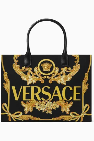 VERSACE Large Cameo La Medusa Tote Bag in Canvas