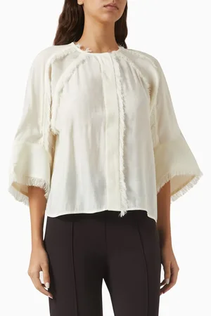 DAY Birger et Mikkelsen Cassie Fringed Crop Shirt in Rayon-blend