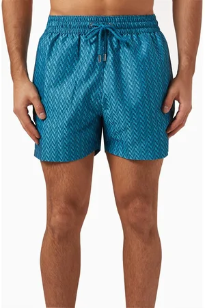 Frescobol Carioca Copacabana Herringbone-print Sport Swim Shorts in Jacquard