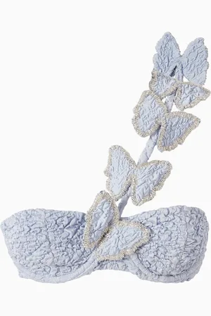 PATBO Papillon One-shoulder Bikini Top in Jacquard