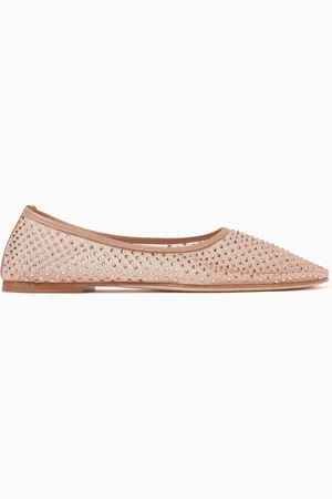Dear Frances Balla Embellished Ballet Flats in Mesh