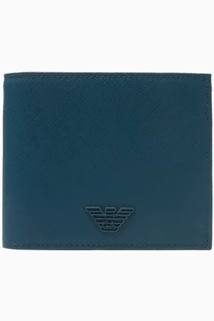 Emporio Armani Logo Bifold Wallet in Saffiano Leather