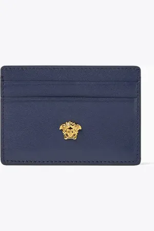 VERSACE La Medusa Card Holder in Calf Leather